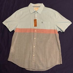 Penguin Heritage Slim Fit SS Men's Shirt- Large